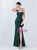 In Stock:Ship in 48 Hours Dark Green Mermaid Straps Pleats Party Dress