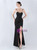 In Stock:Ship in 48 Hours Black Mermaid Straps Pleats Party Dress