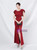 In Stock:Ship in 48 Hours Burgundy Mermaid Backless Pleats Party Dress