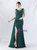 In Stock:Ship in 48 Hours Dark Green Mermaid Pleats Beading Party Dress