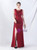 In Stock:Ship in 48 Hours Fashion Burgundy Mermaid Pleats Beading Party Dress