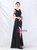 In Stock:Ship in 48 Hours Black Backless Split Beading Party Dress
