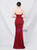 In Stock:Ship in 48 Hours Burgundy Strapless Bow Party Dress