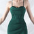 In Stock:Ship in 48 Hours Green Straps Split Pleats Party Dress