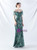 In Stock:Ship in 48 Hours Hot Sale Green Sequins Off the Shoulder Party Dress