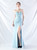 In Stock:Ship in 48 Hours Blue Mermaid Pleats Party Dress