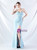 In Stock:Ship in 48 Hours Blue Mermaid Pleats Party Dress