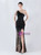 In Stock:Ship in 48 Hours Black Gold Mermaid Sequins One Shoulder Party Dress