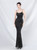 In Stock:Ship in 48 Hours Modest Black Sequins Straps Party Dress