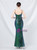 In Stock:Ship in 48 Hours Green Sequins Straps Party Dress