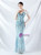 In Stock:Ship in 48 Hours Sky Blue Sequins Feather Party Dress