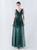 In Stock:Ship in 48 Hours Green V-neck Backless Beading Party Dress