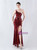 In Stock:Ship in 48 Hours Best Burgundy Mermaid Sequins Beading Party Dress