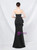 In Stock:Ship in 48 Hours Black Strapless Split Bow Party Dress