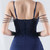 In Stock:Ship in 48 Hours Navy Blue Spaghetti Straps Lace Party Dress
