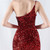 In Stock:Ship in 48 Hours Causal Burgundy Mermaid Sequins Party Dress