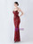 In Stock:Ship in 48 Hours Pretty Burgundy Sequins Mermaid Party Dress