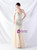 In Stock:Ship in 48 Hours Cheap Apricot Silver Sequins Beading Party Dress