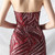 In Stock:Ship in 48 Hours Burgundy Sequins Beading Party Dress