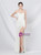 In Stock:Ship in 48 Hours White Pleats Straps Split Party Dress