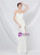 In Stock:Ship in 48 Hours White Pleats Straps Split Party Dress