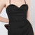 In Stock:Ship in 48 Hours Black Pleats Straps Split Party Dress