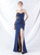 In Stock:Ship in 48 Hours Navy Blue Strapless Beading Party Dress