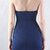 In Stock:Ship in 48 Hours Navy Blue Strapless Beading Party Dress