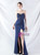 In Stock:Ship in 48 Hours Navy Blue Strapless Beading Party Dress