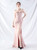 In Stock:Ship in 48 Hours Pink Strapless Beading Party Dress