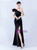 In Stock:Ship in 48 Hours Casual Black One Shoulder Pleats Split Party Dress