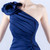 In Stock:Ship in 48 Hours Navy Blue One Shoulder Pleats Split Party Dress