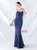In Stock:Ship in 48 Hours Navy Blue Mermaid Pleats Strapless Party Dress