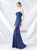 In Stock:Ship in 48 Hours Navy Blue Mermaid Pleats Strapless Party Dress