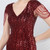 In Stock:Ship in 48 Hours V-neck Sequins Beading Cap Sleeve Party Dress
