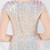 In Stock:Ship in 48 Hours Apricot V-neck Sequins Beading Cap Sleeve Party Dress