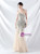 In Stock:Ship in 48 Hours Apricot Silver One Shoulder Sequins Beading Party Dress