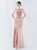 In Stock:Ship in 48 Hours Pink Spaghetti Straps Split Lace Party Dress