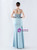 In Stock:Ship in 48 Hours Sky Blue Spaghetti Straps Split Lace Party Dress