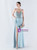 In Stock:Ship in 48 Hours Sky Blue Spaghetti Straps Split Lace Party Dress
