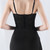 In Stock:Ship in 48 Hours Black Spaghetti Straps Split Lace Party Dress