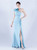 In Stock:Ship in 48 Hours Sky Blue One Shoulder Pleats Beading Party Dress