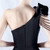 In Stock:Ship in 48 Hours Black One Shoulder Pleats Beading Party Dress