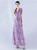 In Stock:Ship in 48 Hours Lavender Sequins V-neck Beading Party Dress