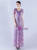 In Stock:Ship in 48 Hours Lavender Sequins V-neck Beading Party Dress