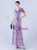 In Stock:Ship in 48 Hours Lavender Sequins V-neck Beading Party Dress
