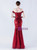 In Stock:Ship in 48 Hours Casual Burgundy Sequins Beading Party Dress