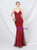In Stock:Ship in 48 Hours Burgundy Mermaid Tulle Lace Party Dress
