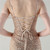 In Stock:Ship in 48 Hours Gold Sequins Straps Split Party Dress