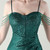 In Stock:Ship in 48 Hours Sexy Green Sequins Straps Split Party Dress